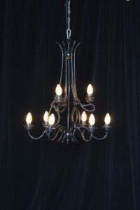 Large black chandelier rentals NC and VA  from AV Connections